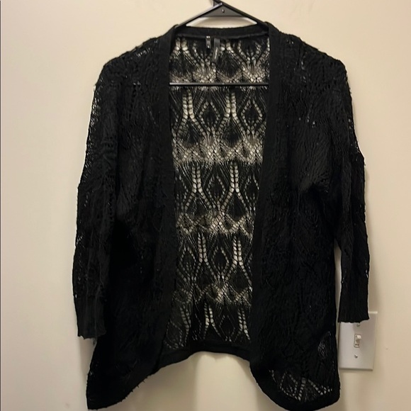 Maurice’s black crochet cardigan Size Medium - Picture 1 of 7